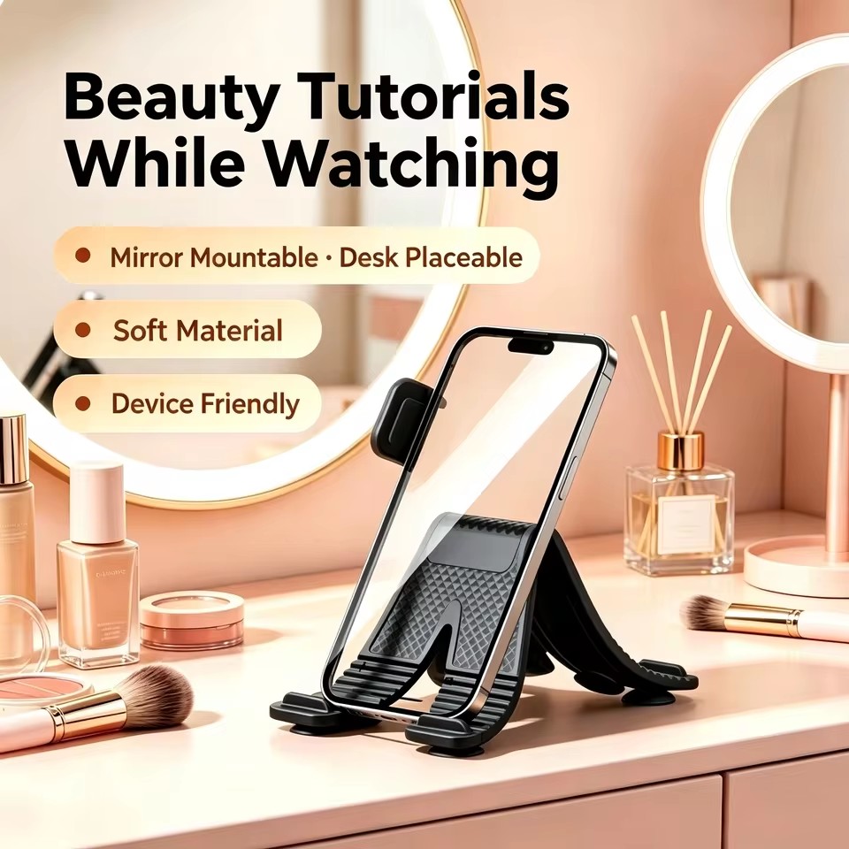 X字型シリコン製携帯電話ホルダー 多角度調整可能スタンド 滑 - Desk Setup Table のレビューと価格