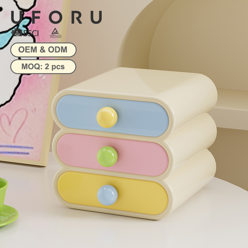 Uforu ドーパミンデスクオーガナイザー、3段引き出し収納 - Desk Setup Shelves のレビューと価格