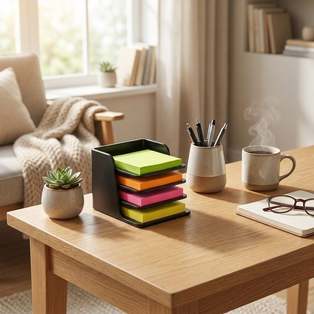 積み重ね可能な付箋ホルダー、層分けされた安定したベース、メモ - Sticky Memo Holder のレビューと価格