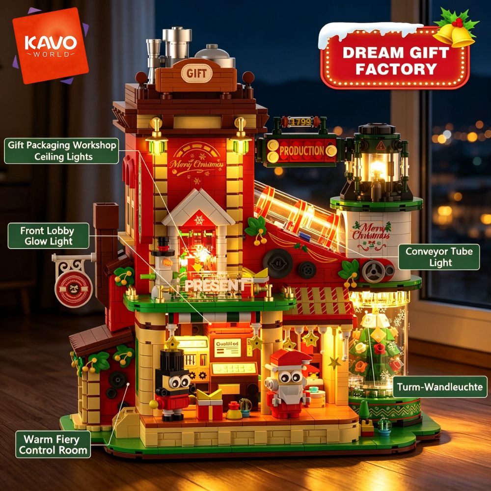 KAVOWORLD 2775ピース クリスマスギフト 工場ビ - Desk Setup Builder のレビューと価格