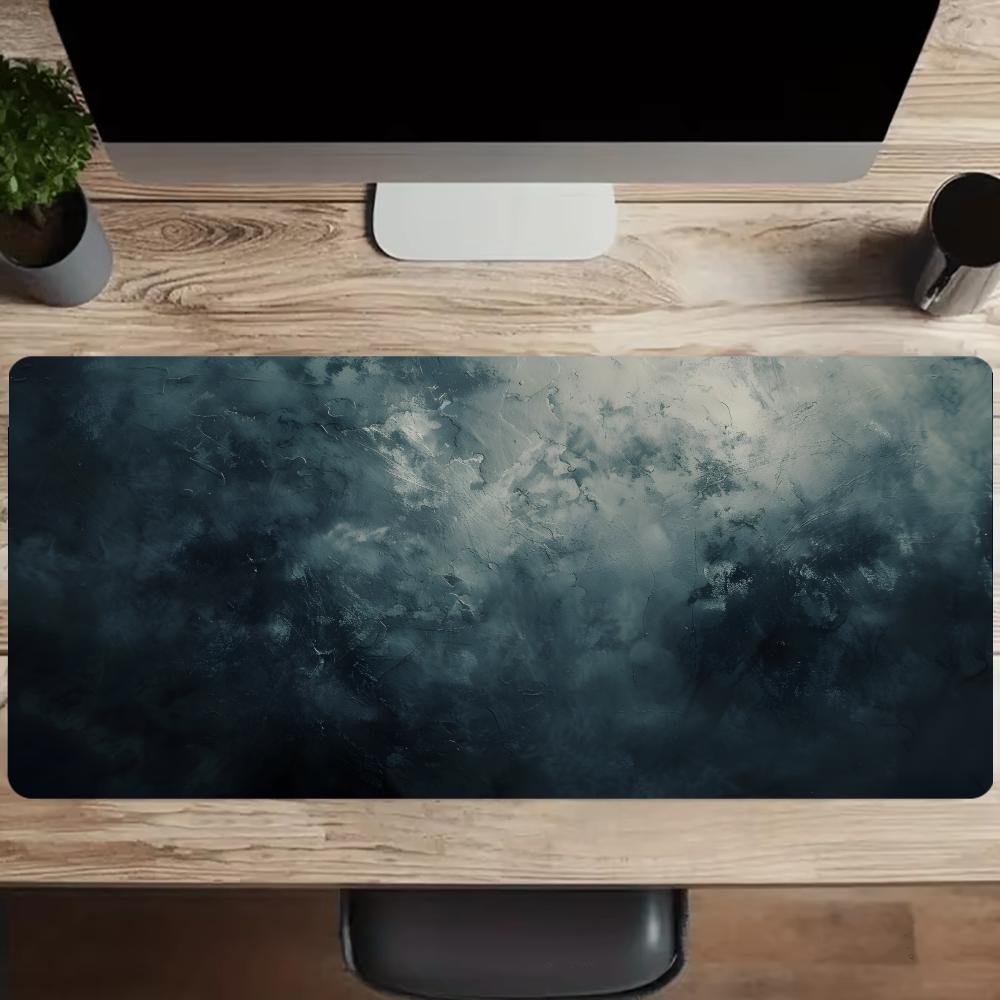 ダークグレーの抽象柄マウスパッド、ゲーミングマット、ゲーミン - Desk Setup Grey のレビューと価格