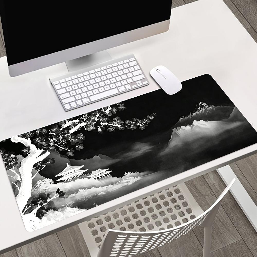 グレー月光夜大型マウスパッド ソフトラバー ビッグデスクマッ - Desk Setup Grey のレビューと価格